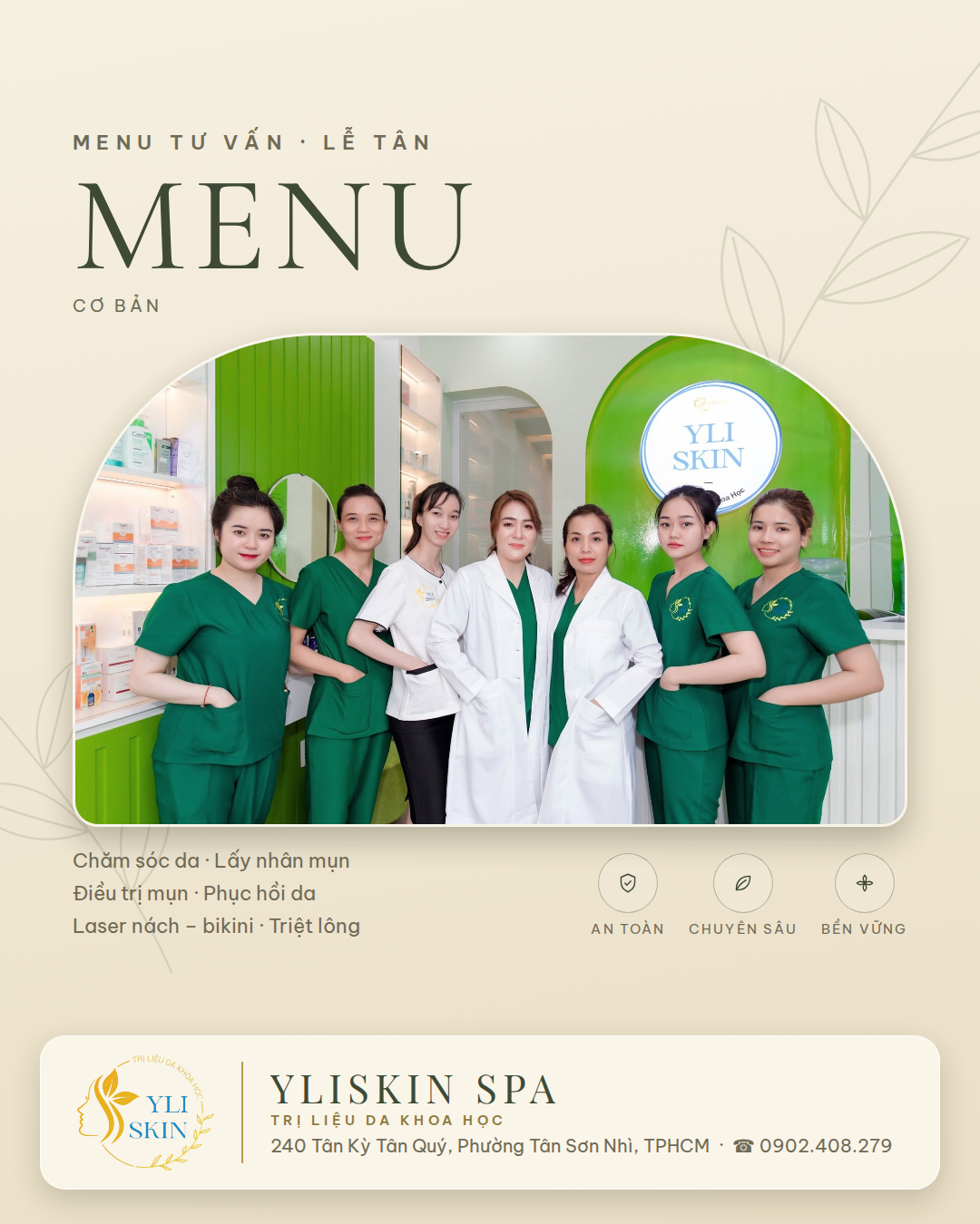 Menu tư vấn YLISKIN SPA
